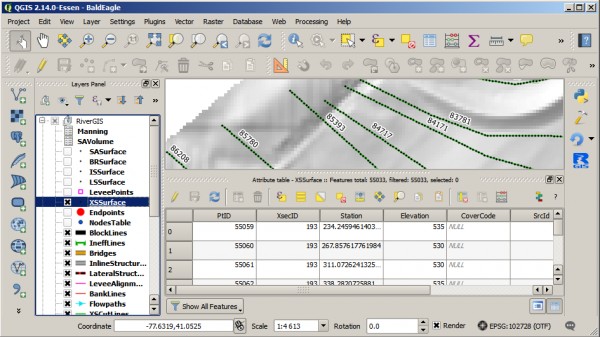 XSSurface - cross-sections points
